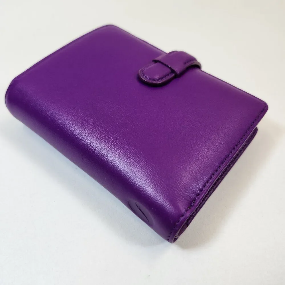 Filofax Mini Bloomsbury Organizer Deluxe Leather Purple Address Book Planner